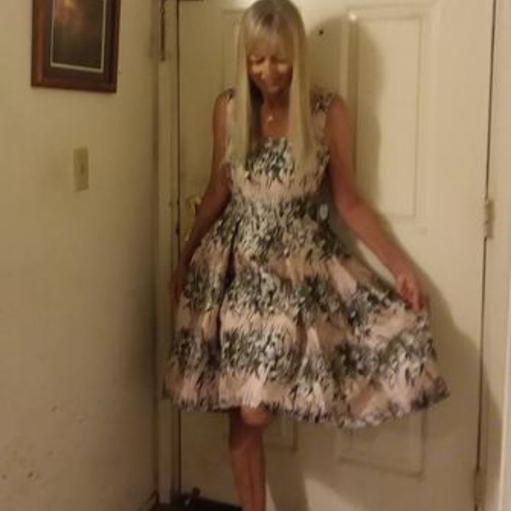 Eva Franco Anthropologie Floral Jacquard Dress - Picture 3 of 8